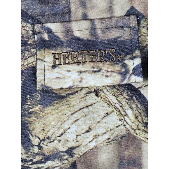 Herters Man SZ L Camouflage Hooded Full Zip Pocket Mesh Lining Hunting Jacket - Picture 8 of 10